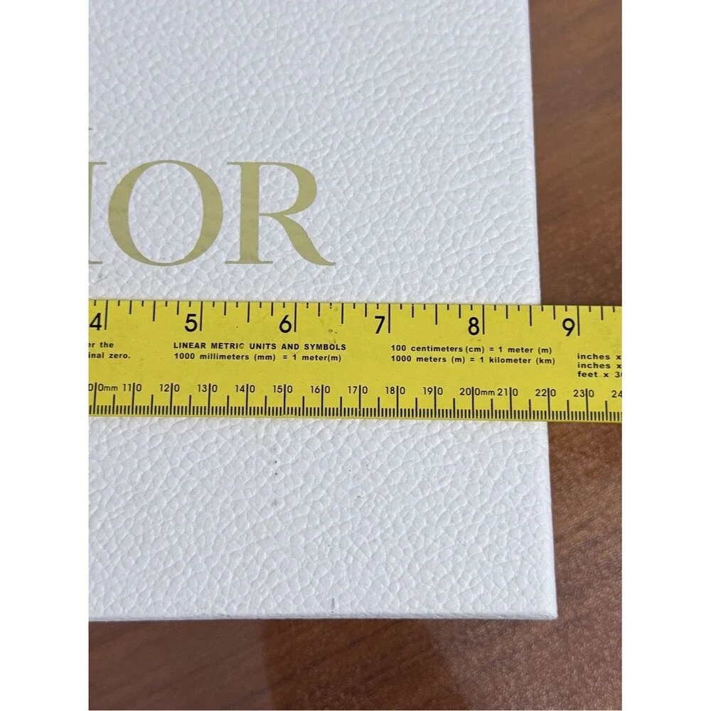 Dior White Box with Gold Logo 8.5x8.5x4 Authentic